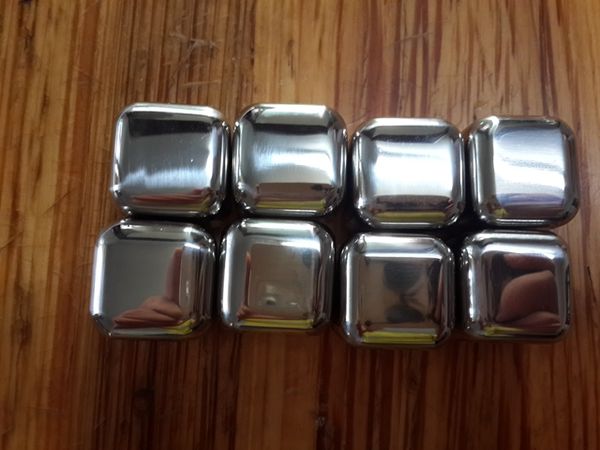 500-piece lot of premium stainless steel whiskey stones with free shipping, perfect for chilling drinks and party gifts