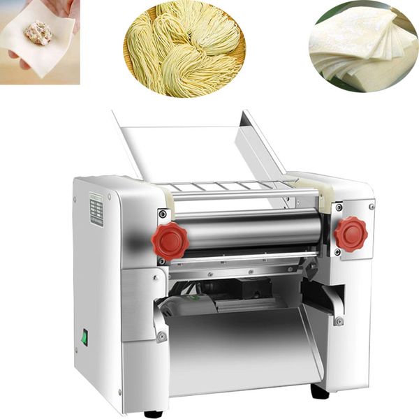 500W stainless steel electric pasta maker for home and commercial use, compact automatic dough roller and noodle machine