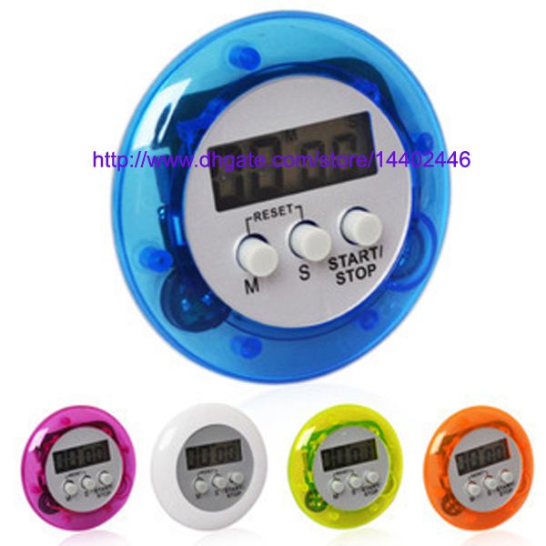 50pcs mini digital LCD kitchen timers with countdown alarm, free shipping clip-on cooking helpers