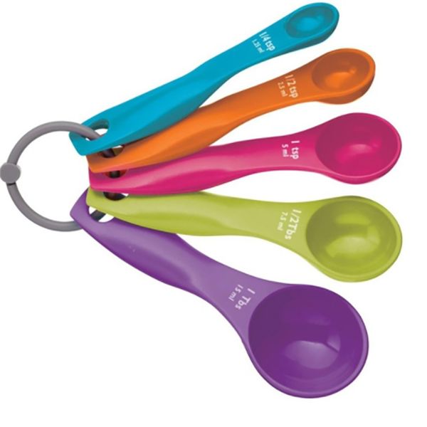 5-piece measuring spoon set with scale for kitchen baking and cooking, food-grade mini tool kit WX9-777