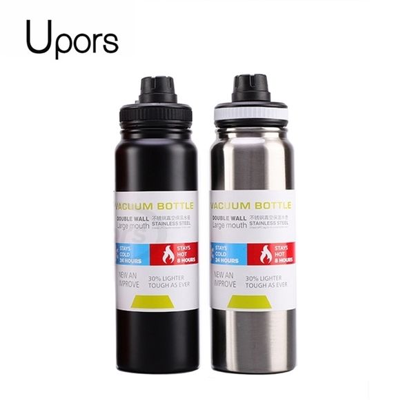 600ml or 800ml stainless steel vacuum insulated sports water bottle with double wall for temperature retention