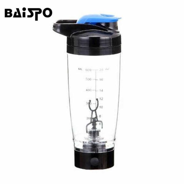 600ml water bottle with automated protein and coffee blending for shakes and drinks