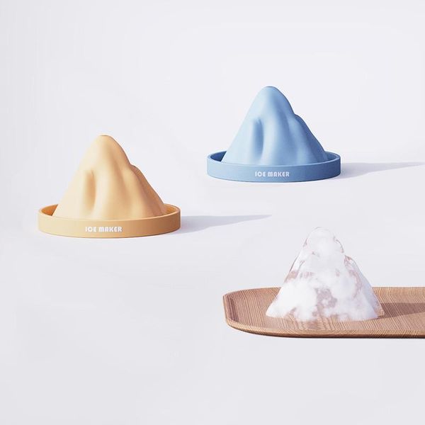 6cm snow mountain ice cube molds made of food-grade silicone, perfect for jelly making, come with a funnel