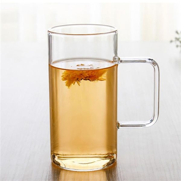 700ml handmade clear glass mug, heat-resistant for coffee, tea, milk, juice, water, or beer, ideal for office or home use