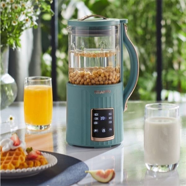 800ml electric soybean milk maker with juicing and blending functions, featuring automatic heating for portable use
