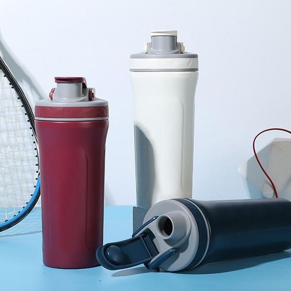 800ml large capacity time-marked gym and outdoor protein shaker bottle made of stainless steel