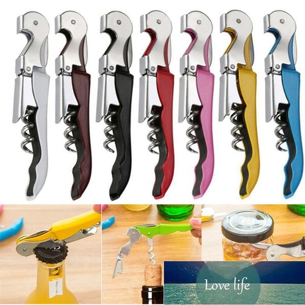 8-color portable bottle opener made of ABS and stainless steel for removing wine corks and opening beer cans, a handy kitchen and bar tool