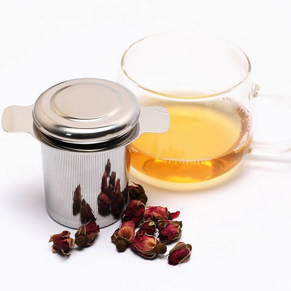9.5x7.5cm stainless steel tea strainer with dual handles and reusable mesh coffee filter basket