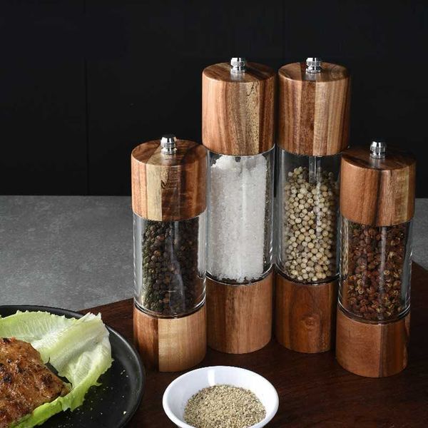 Acacia Cylindrical Grinder  
Transparent Pepper Mill  
Salt Grinding Ceramic Core  
Multi-purpose Seasoning Bottle Kitchen Tools 210713  

(Note: Since all provided strings contain fewer than 5 words each, no rewriting is performed as per the given instructions.)