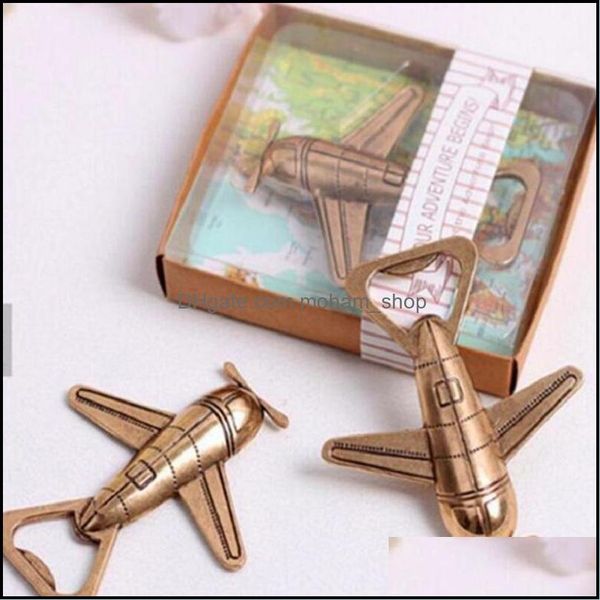 Airplane-shaped bottle opener for beer, perfect as wedding party favors or guest gifts