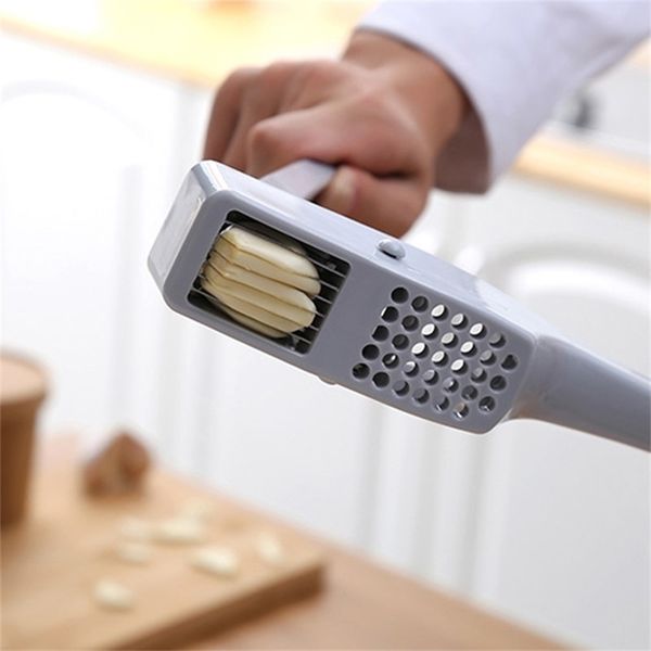 Aluminum Garlic Press Slicer for Ginger with Grinding Function - Kitchen Tool 210319