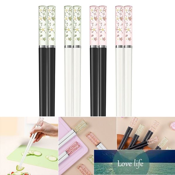 Amber Sakura premium alloy chopsticks for kitchen and bar use, non-slip and heat-resistant, Japanese sushi chopsticks in a box