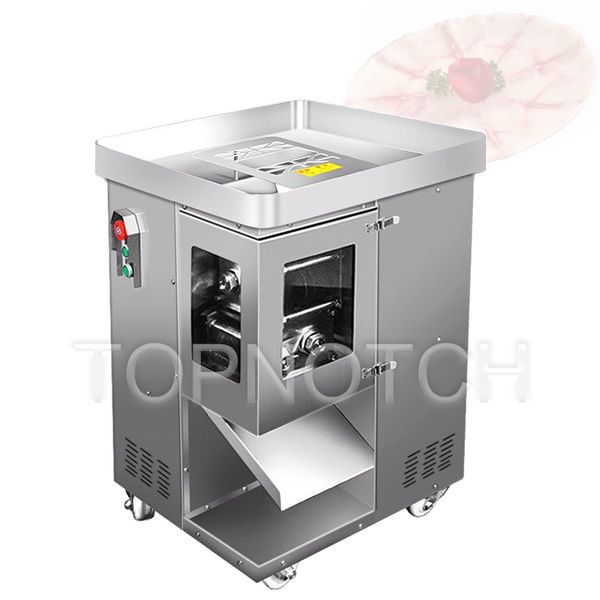 Automatic electric slicer for meat and vegetables in stainless steel