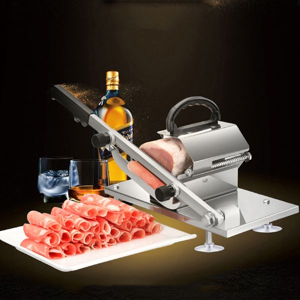 Automatic home and commercial meat slicer for lamb, beef, mutton, and frozen meat grinding and planing