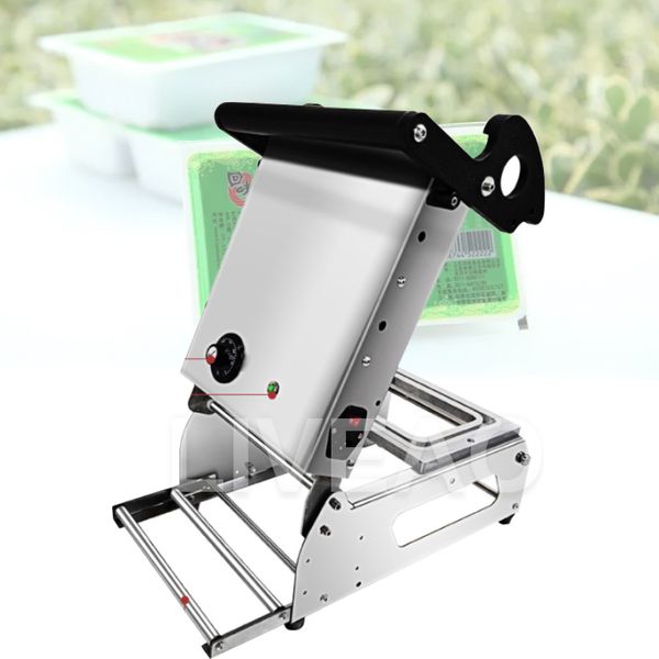 Automatic sealing machine for plastic trays in tofu meal kitchen packaging