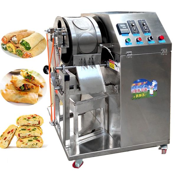 Automatic tortilla and crepe maker for wonton wrappers, spring roll skins, chapati, roti, and roasted duck bread