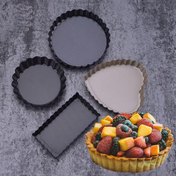 Bakeware heart-shaped tart pan with removable base for cakes and pastries