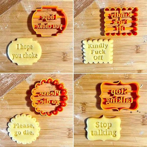 Baking cookie stamps with good wishes for fondant and pastry tools, new biscuit cutter mold RRA11747