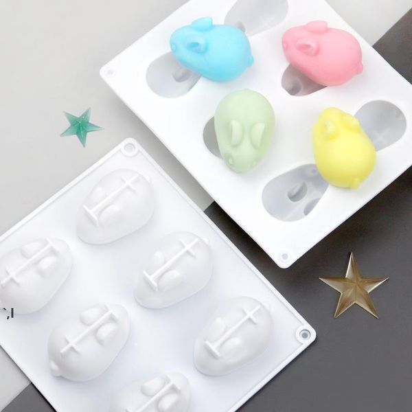 Baking Moulds Network Rabbit Shape Silicone Mousse Dessert Mold Cake Decorating Tools Jelly Candy Chocolate Ice Cream Molds RRB12605