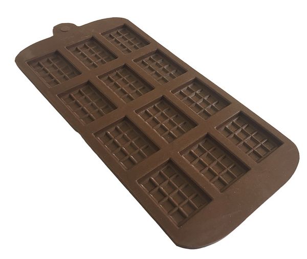 Baking Tool 12 Square Lattice Silicagel Mold for Cake Decorating, Chocolate Blocks, Waffles, and Flip-sugar