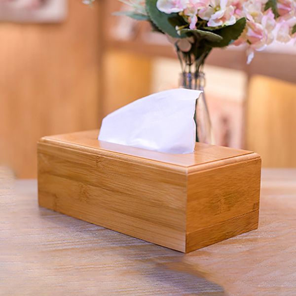 bamboo tissue box for creative kitchen storage in homes and restaurants