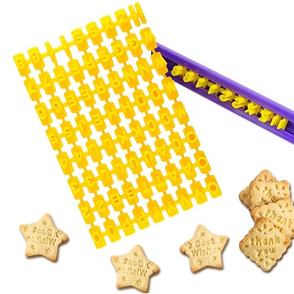 Biscuit baking alphabet mold for cookie stamping and cake embossing DIY tools