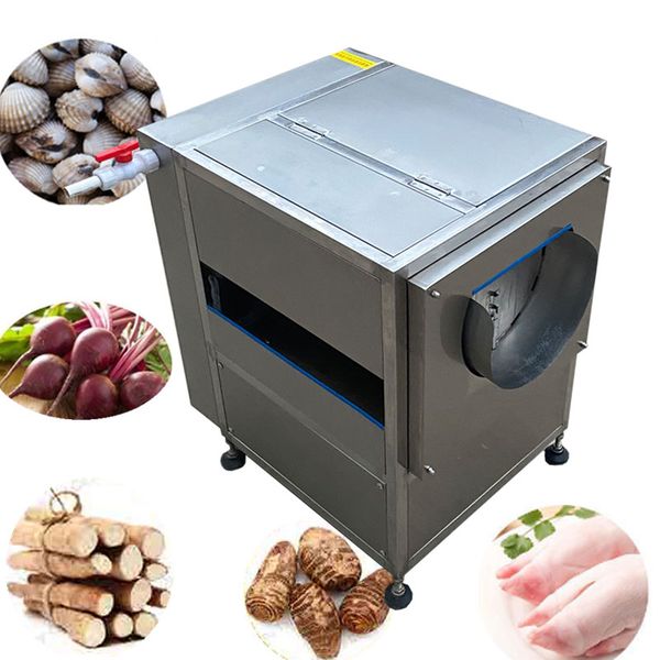 CE industrial brush type root vegetable washer and peeler for cassava, carrot, ginger, potato with 200kg/h capacity