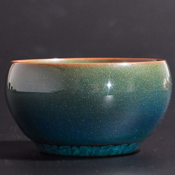 Ceramic master cup with starry tea ceremony glaze, kiln-fired for home use, custom Zen-style Japanese teacup