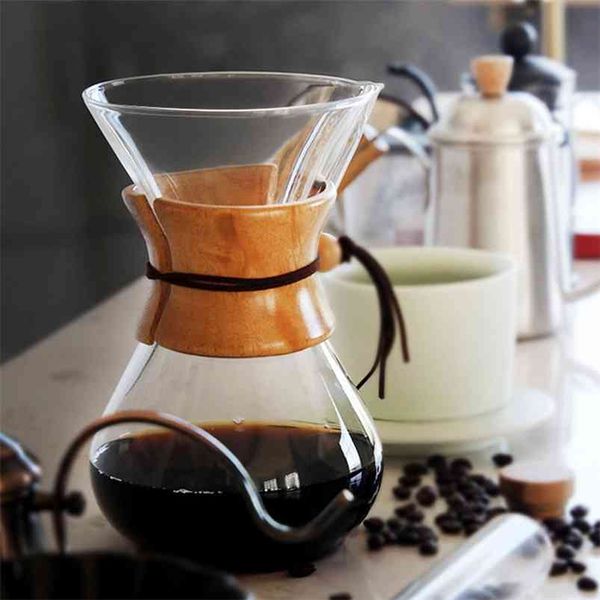 Classic espresso coffee maker with simple high-quality pour-over design, 400ml capacity