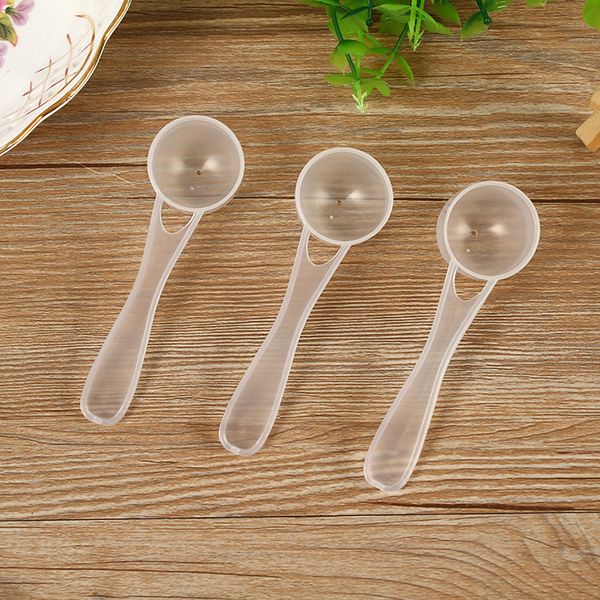 Clear transparent 5g/9ml plastic scoop for kitchen, medical, or powdered milk use