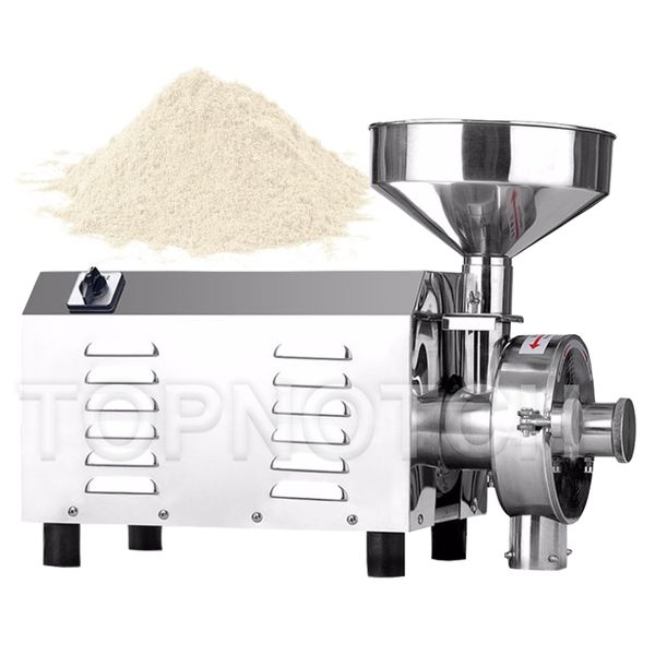 Commercial electric grinder for fine powder milling of herbs, spices, corn, coconut, and cereal grains