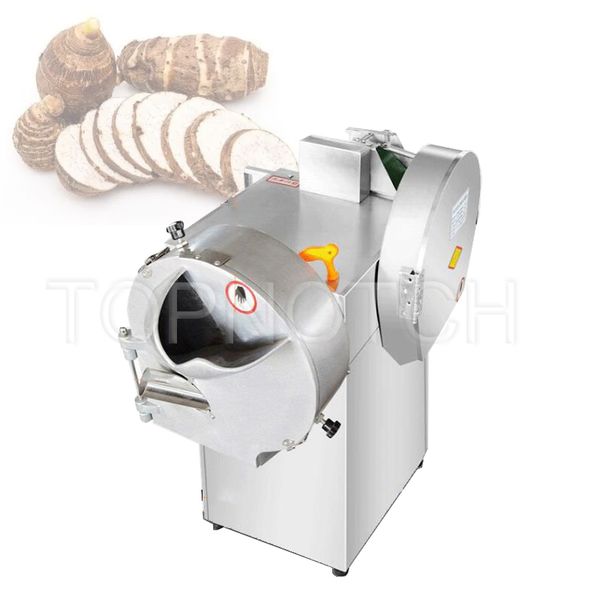 Commercial stainless steel vegetable and fruit slicer for kitchen use with multi-function dicing and shredding capabilities