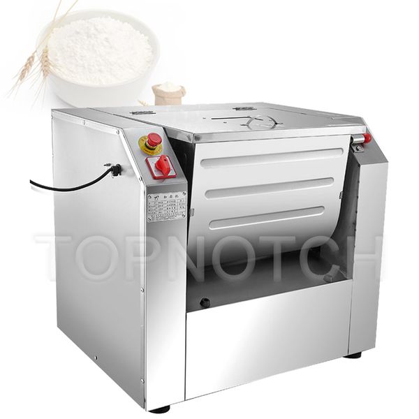 Commercial vertical dough mixer for kneading flour, blending pasta, and making bread