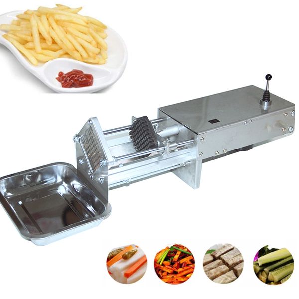 Commercial-grade potato strip cutter for french fries and chips production