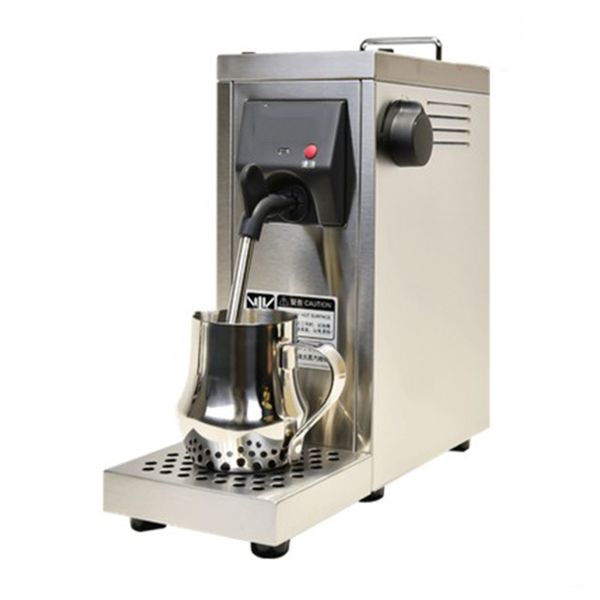 Commercial-grade stainless steel fully automatic electric milk steamer and coffee frother for professional use