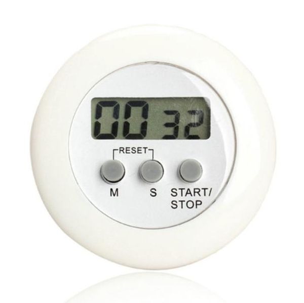 Compact digital timer for kitchen use with LCD countdown display and alarm