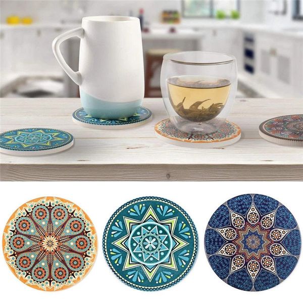 Creative 3D floral mandala coasters for stylish heat-resistant table decor