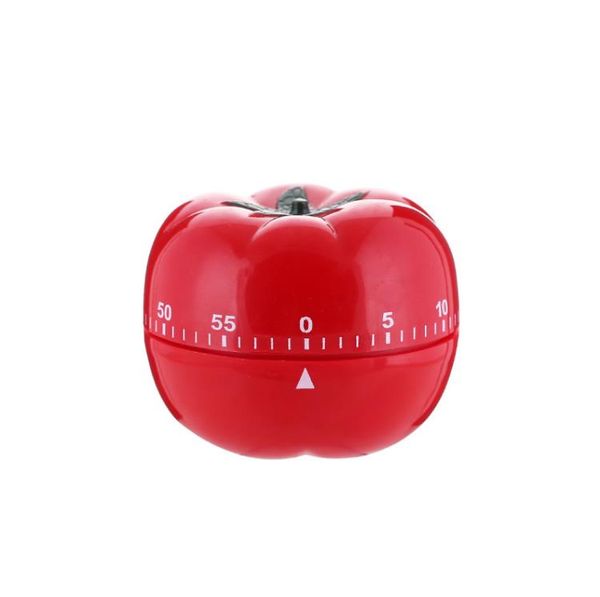 Creative ABS tomato-shaped kitchen timer with 60-minute countdown and alarm function