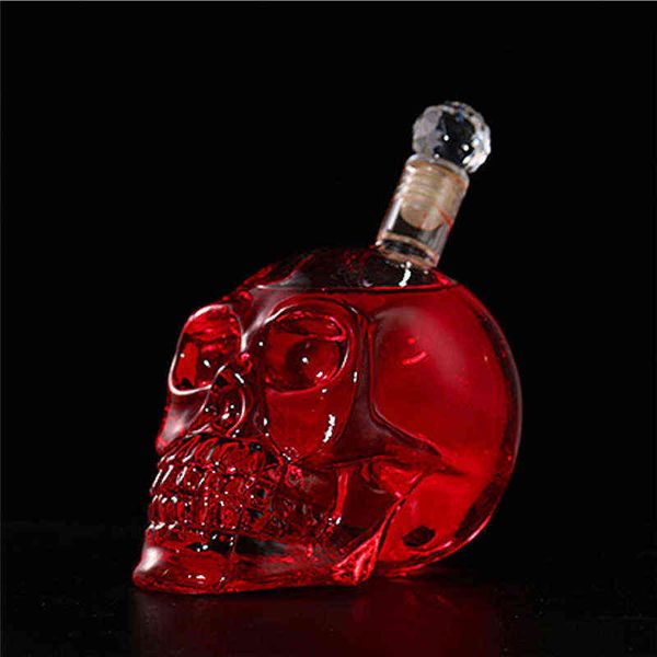 Creative Crystal Skull Head Bottle for Whiskey, Vodka, Wine, and Other Spirits - Perfect for Home Bars and Clubs