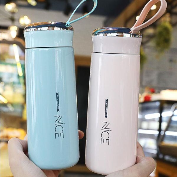 Creative Fashion Sports Water Bottle Trend Double-layer Glass Cup Portable Travel Mug Outdoor Mountaineering Camping Drink Cups

重写为：
Stylish sports water bottle with trendy double-layer glass design, ideal for travel, outdoor adventures and camping
