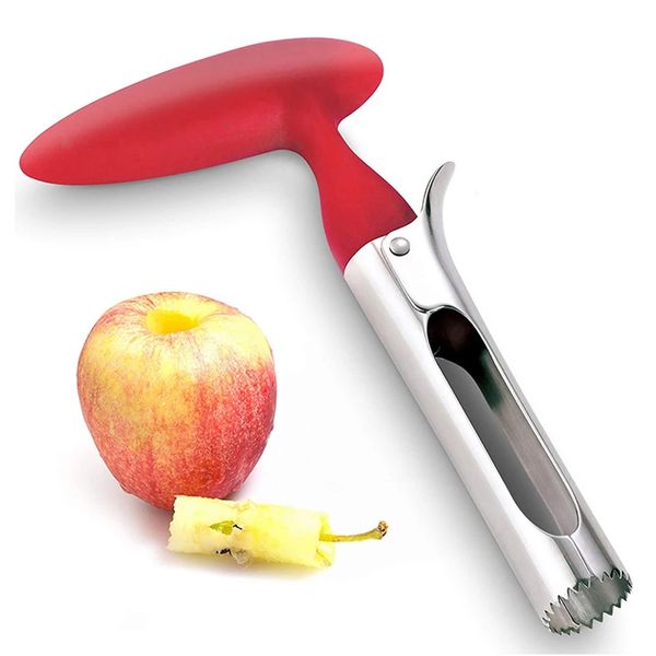 Creative stainless steel apple corer with multi-function for removing fruit cores and separating pulp - a handy kitchen tool