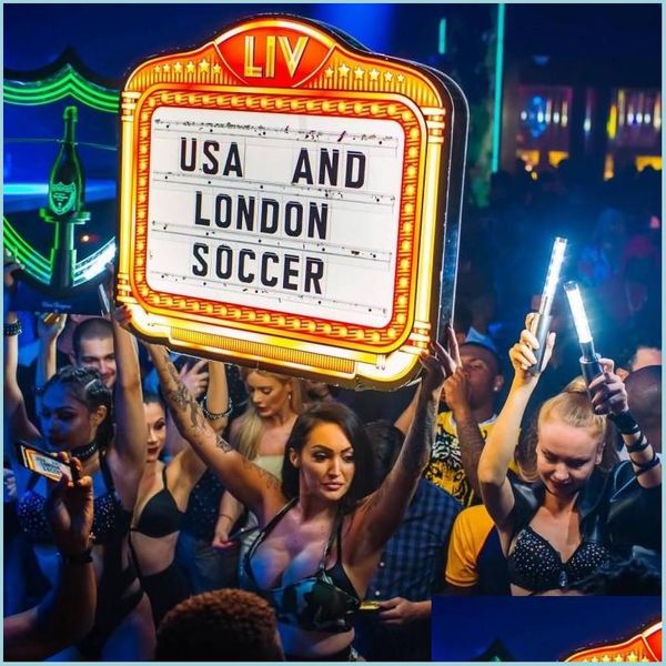 Custom rechargeable LED marquee sign for bars, nightclubs, and wine bottle displays
