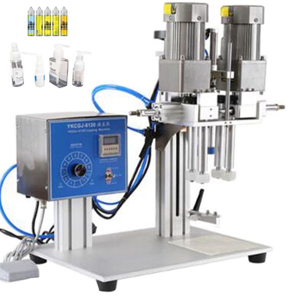 Desktop pneumatic perfume bottle capping machine for small glass bottles