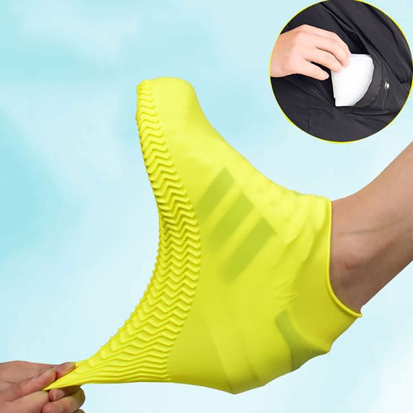 DHL SHIPPING 10 Pair Waterproof Shoe Cover Silicone Material Unisex Shoes Protectors Rain Boots for Indoor Outdoor Rainy Days