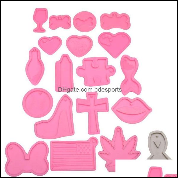 Diy chain pendant molds for clay jewelry crafting, epoxy resin use, XD24288 design, fast shipping, baking and kitchen bar accessories