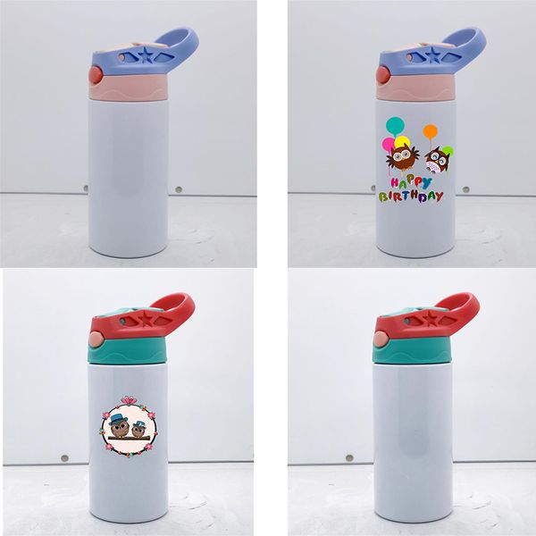 DIY Kids' 12oz Insulated Stainless Steel Sippy Cup for Sublimation