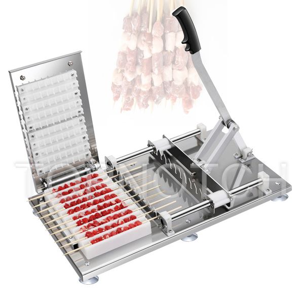 Easy-to-use manual stainless steel kitchen tool for making mutton skewers