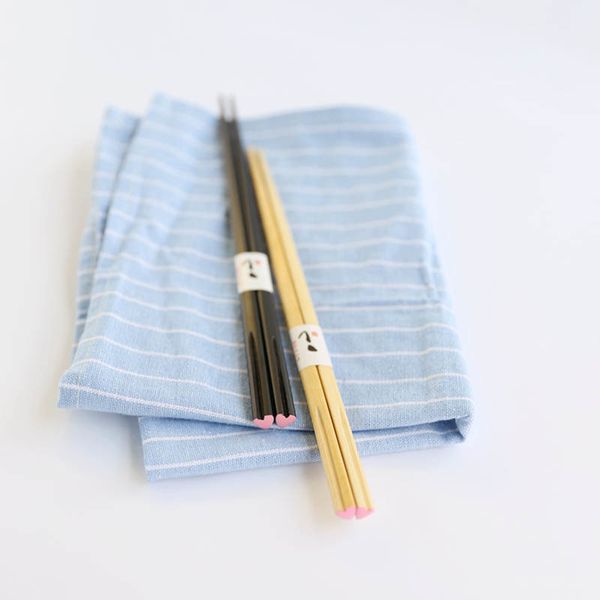 Eco-friendly wooden Japanese-style love heart chopsticks, a perfect gift for couples