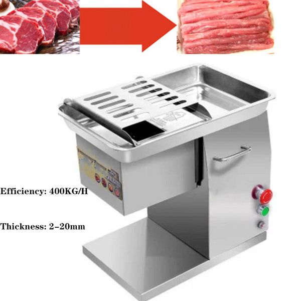 Electric Meat Slicer for Commercial Use - Stainless Steel Manual and Automatic Fresh Meat Cutter