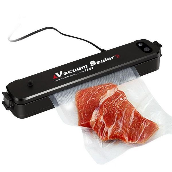 Electric vacuum food sealer with 15 bags for home use in US, UK, and EU